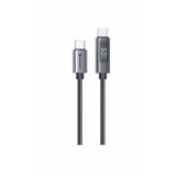 Swissten kabel LED indikator, USB-C/USB-C 1,5 m, 60W, tekstilni crni | shoptok.hr