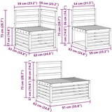  Set vanjskih sofa 4 Komad Prirodna Čvrsto drvo akacije | shoptok.hr