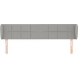  Uzglavlje s ušima svjetlosivo 183x23x78/88 cm od tkanine | shoptok.hr