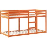 Krevet na kat s krovom voštano smeđi 80x200 cm masivna borovina | shoptok.hr