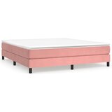 vidaXL Box spring postelja z vzmetnico roza 180x200 cm žamet, (20792135) Cene