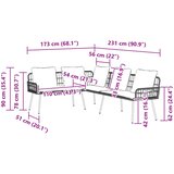 SOFA s jastukom Priroda 173 x 231 x 90cm Čelik | shoptok.hr