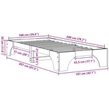  Krevetna konstrukcija Vosak smeđa 100 x 200 cm | shoptok.hr