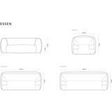 Cosmopolitan Design Svetlo rožnata sedežna garnitura iz tkanine bouclé 230 cm Essen – | Shoptok.si