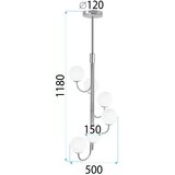 Toolight Viseća Lampa APP1585-6CP Zlato | shoptok.hr