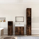 Maison Chic Kopalniški sestavi - Kopalniška garnitura 4-delna dimljeni hrast inženirski les, (21788372) | Shoptok.si