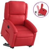 vidaXL Naslonjač na podizanje od umjetne kože crveni | shoptok.hr