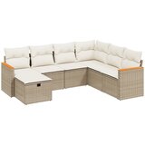 Maison Chic Seti vrtnega pohištva - Vrtna garnitura - Vrtni pohištvo set 7-delna z blazinami bež poli ratan, (21802184) | Shoptok.si