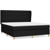  Krevet s oprugama i madracem crni 160x200 cm od tkanine | shoptok.hr
