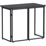  Sklopivi vrtni stol crni 90x51x75 cm poli ratan | Eponuda.com