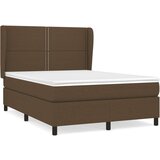  Box spring postelja z vzmetnico temno rjava 140x200 cm blago, (20791012) | Shoptok.si