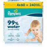 99% Water Baby Wipes vlažni čistilni robčki za otroke 4x60 kos