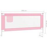  Sigurnosna ograda za dječji krevet ružičasta 200x25 cm tkanina | shoptok.hr