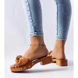 Gemre Brown low block heel mules Rochefort | Shoptok.si