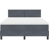 vidaXL Krevet s uzdužnim ovjesom i madracem Tamnosiva 160x200 cm Baršun | shoptok.hr