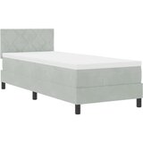  Boxspring - Krevet s oprugama i madracem Svjetlosiva 80 x 200 cm tkanina | shoptok.hr