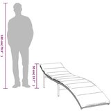  Ležaljka za sunčanje s jastukom siva 55 x 199 x 50 cm poliratan | shoptok.hr
