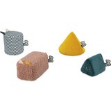 Kaloo Stimuli Sensory Shapes mehke senzorične igralne kocke 4 kos Slike