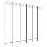 Sobna pregrada sa 6 panela bijela 240 x 200 cm od tkanine | shoptok.hr