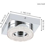 Eglo fradelo zidna/stropna/1, led, 1x4w, krom/kristal | shoptok.hr