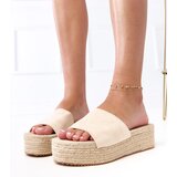  Beige Platform Espadrille Slides Klody | shoptok.hr