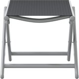  Sklopivi oslonac za noge crno-srebrni od tekstilena i aluminija | Eponuda.com