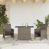 vidaXL 3-dijelni bistro set od poliratana s jastucima sivi Cijene