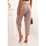 Kesi Włoski Summer Punto pants with fastening at the legs fango | ePonuda.com