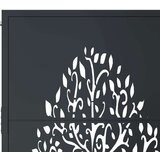  Vrtna vrata antracit 105 x 130 cm čelična s uzorkom stabla | shoptok.hr