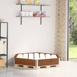 vidaXL Paletni okvirji šestkotni rjavi 160x160 cm trdna borovina | Shoptok.si
