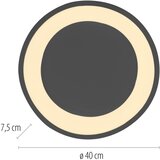 SCHÖNER WOHNEN 14233-18 - LED prigušiva stropna svetiljka MONTA LED/21W/230V crna | Eponuda.com
