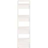 vidaXL knjižna omara/pregrada bela 60x35x125 cm trden les | Shoptok.si