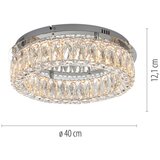 XXXL stropna led-svetilka 40/40/12,1 cm | Shoptok.si
