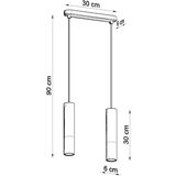  Obesna svetilka PABLO 2 črna, (21347947) | Shoptok.si