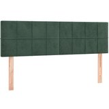  The Living Store Posteljno vzglavje 2 kosa temno zeleno 72x5x78/88 cm žamet - Vzglavje, (21451989) | Shoptok.si