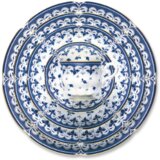 Zepter Masterpiece zepter eden - porcelain dinner and coffee set for 12 persons, 68 elements - blue decorations, scratch resistant, dishwasher safe Cene