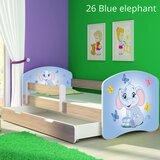  Otroška postelja ACMA z motivom, stranska sonoma + predal 140x70 cm 26 Blue Elephant | Shoptok.si
