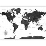  Foto tapeta - Black and White Map 300x210 Premium | shoptok.hr