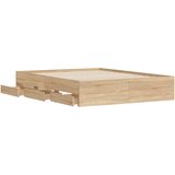  Okvir za krevet s ladicama boja hrasta 140x200 cm drveni | shoptok.hr