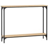 Maison Chic konzolna miza - miza ob steni sonoma hrast 100x22,5x75 cm inženirski les, (21785883) | Shoptok.si