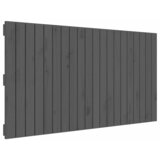 Zidno uzglavlje sivo 127,5x3x60 cm od masivne borovine | Eponuda.com