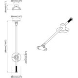  Šarka za podršku poklopcu 12 pcs Srebrno 194 x 36 x 18 mm | shoptok.hr