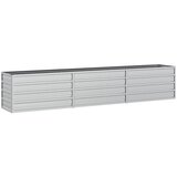 Furnova Visoka greda 240x40x45 cm pocinkano jeklo srebrna, (21921139) | Shoptok.si