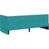  Kutni okvir kreveta s uzglavljem Tirkizna 80 cm x 200 cm Baršun | shoptok.hr