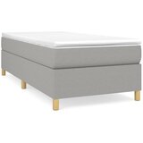 Maison Chic Box spring postelja - Vzmetna postelja z vzmetnico svetlo siva 90x190 cm blago SL19024, (21893256) Cene