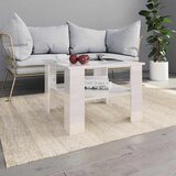  Stolić za kavu visoki sjaj bijeli 60x60x42 cm konstruirano drvo | Eponuda.com
