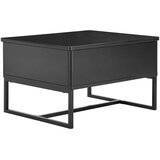Livetastic klubska miza, 70/40,5-65,5/60 cm črna | Shoptok.si