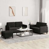  3-dijelni set sofa crni baršunasti Cijene