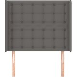  Uzglavlje s ušima sivo 93x16x118/128 cm od umjetne kože | shoptok.hr