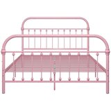vidaXL posteljni okvir roza kovinski 140x200 cm | Shoptok.si